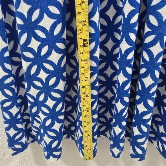 Boden Blue Floral Viscose Sleevess Mini Dress Vacation Summer Size 8 - Picture 7 of 10